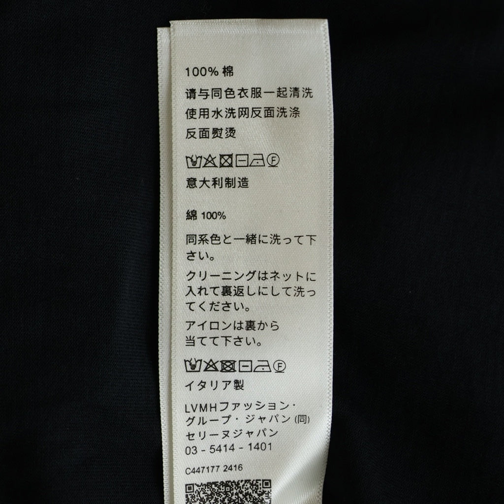 CELINE(セリーヌ) トリオンフ刺繍 半袖Tシャツ ブラック #L
