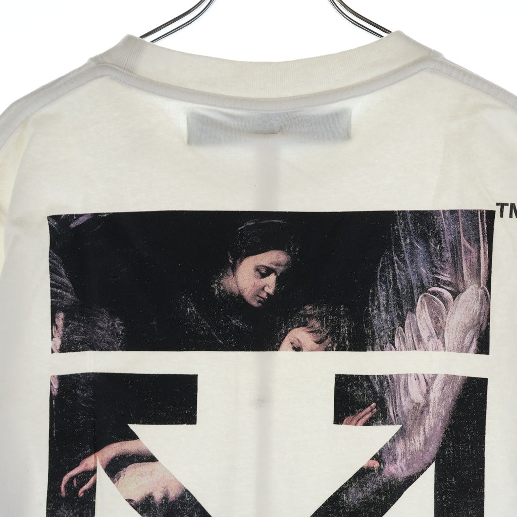 OFF-WHITE(オフホワイト) 20SS CARAVAGGIO ARROW S/S SLIM TEE カラヴァッジオ アロープリント 半袖Tシャツ カットソー ホワイト OMAA027S20185004 レディース