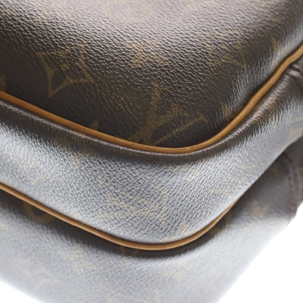 LOUIS VUITTON(ルイヴィトン) モノグラム リポーターPM ショルダーバッグ ブラウン レザー×PVC M45254 ゴールド金具 レディース