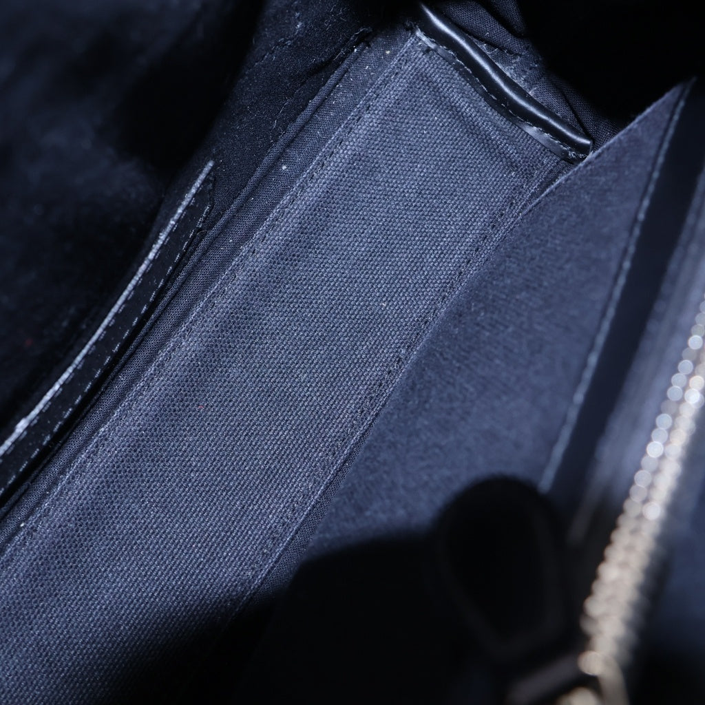 BALENCIAGA(バレンシアガ) カバス XS トートバッグ ショルダーバッグ ネイビー レザー×キャンバス 390346 シルバー金具 レディース