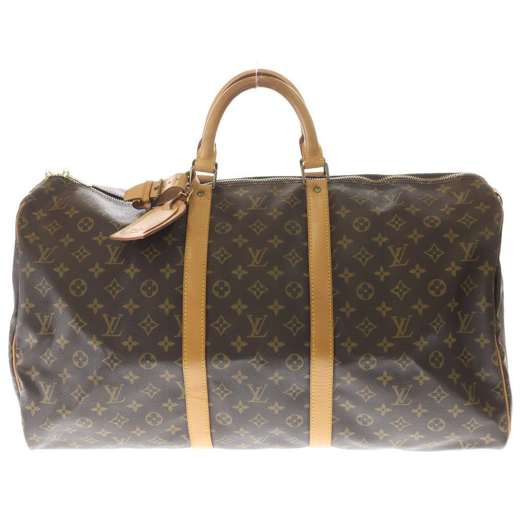 LOUIS VUITTON(ルイヴィトン) モノグラム キーポル・バンドリエール60 トラベルバッグ ボストンバッグ ハンドバッグ ブラウン レザー×PVC M41412 ゴールド金具 レディース