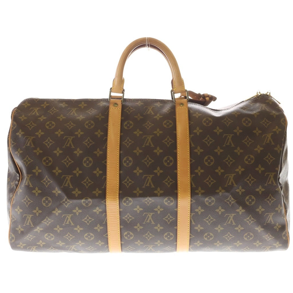 LOUIS VUITTON(ルイヴィトン) モノグラム キーポル・バンドリエール60 トラベルバッグ ボストンバッグ ハンドバッグ ブラウン レザー×PVC M41412 ゴールド金具 レディース