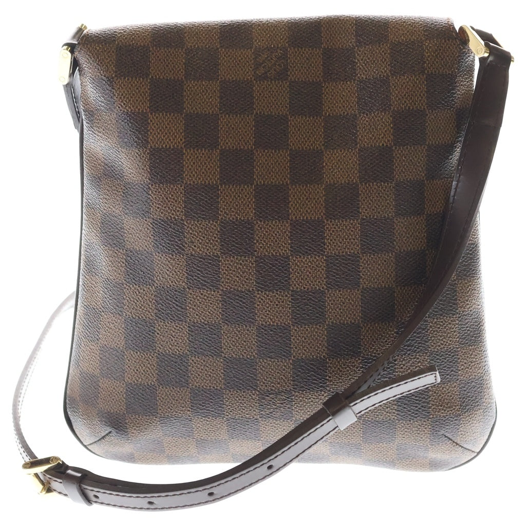 LOUIS VUITTON(ルイヴィトン) ダミエ ミュゼット サルサロング ショルダーバッグ ブラウン レザー×PVC N51300 ゴールド金具 レディース