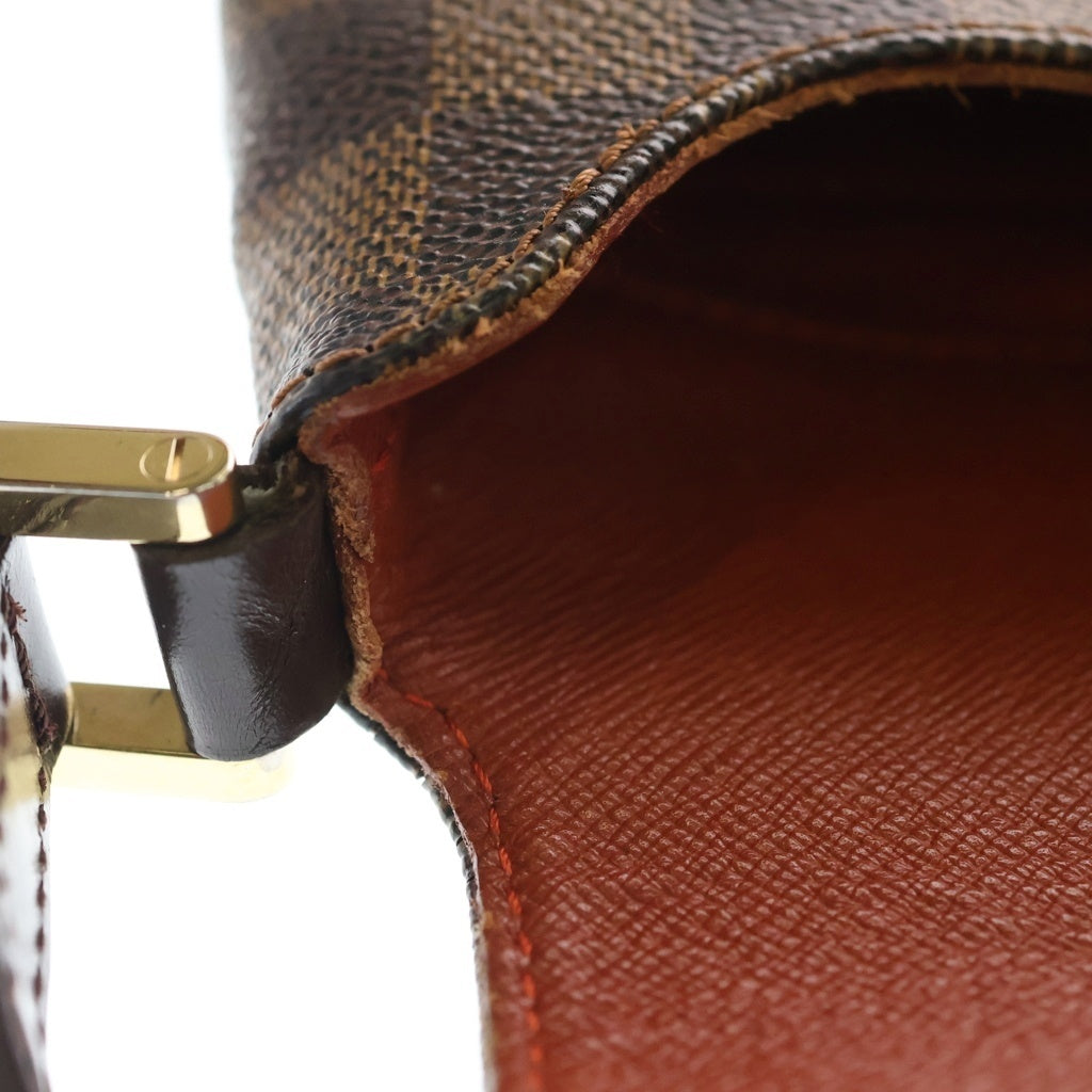 LOUIS VUITTON(ルイヴィトン) ダミエ ミュゼット サルサロング ショルダーバッグ ブラウン レザー×PVC N51300 ゴールド金具 レディース