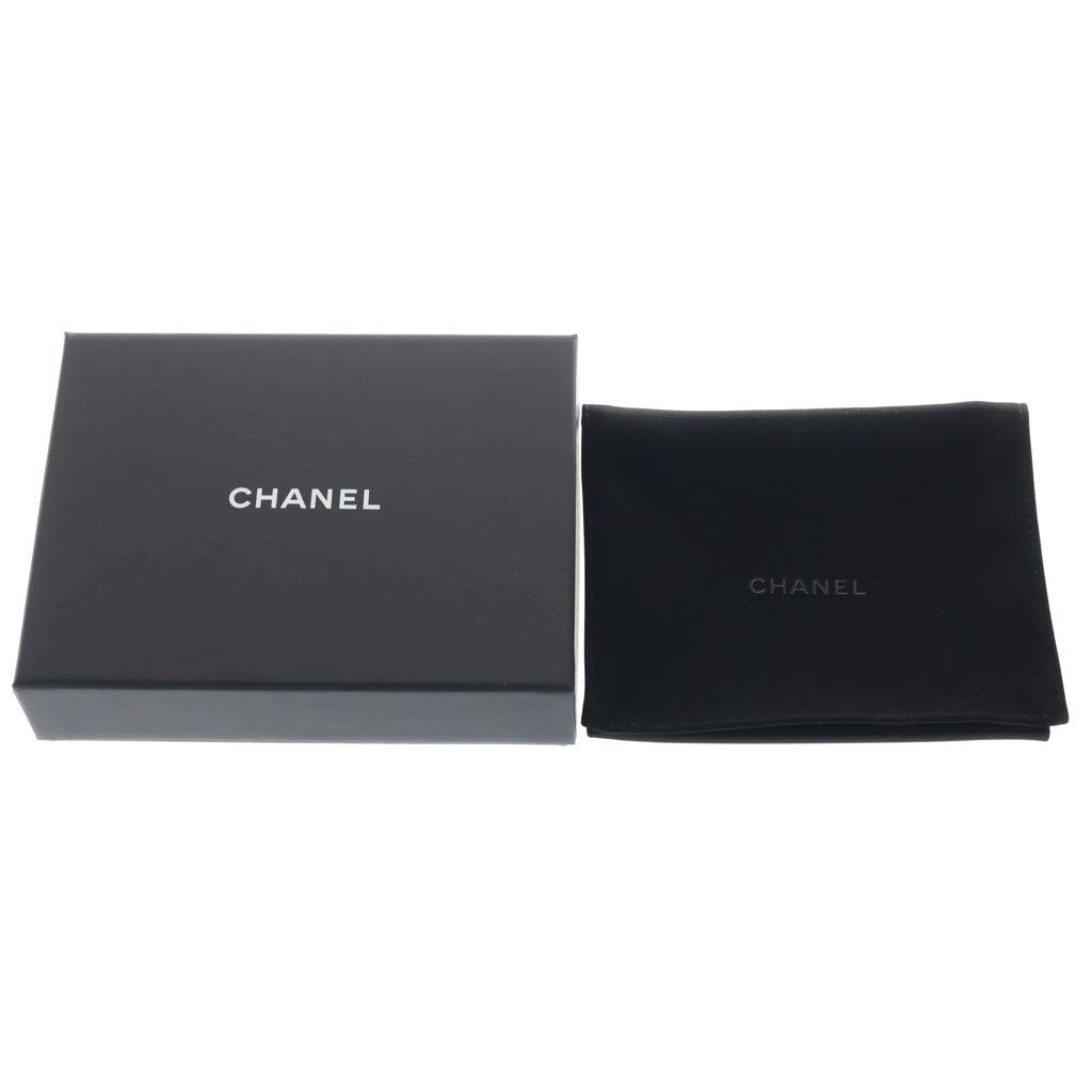 CHANEL(シャネル) マトラッセ キャビアスキン コンパクトウォレット 三つ折り財布 コインケース ブラック キャビアスキン ゴールド金具 レディース