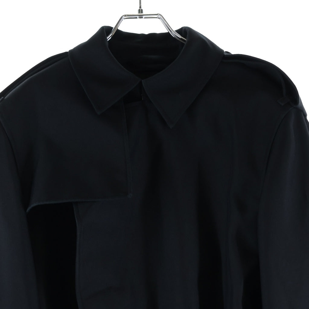 BURBERRY(バーバリー) 24AW TRENCH COAT トレンチ ロングコート ダブルブレスト スナップボタン エポレット ブラック 8088822 レディース