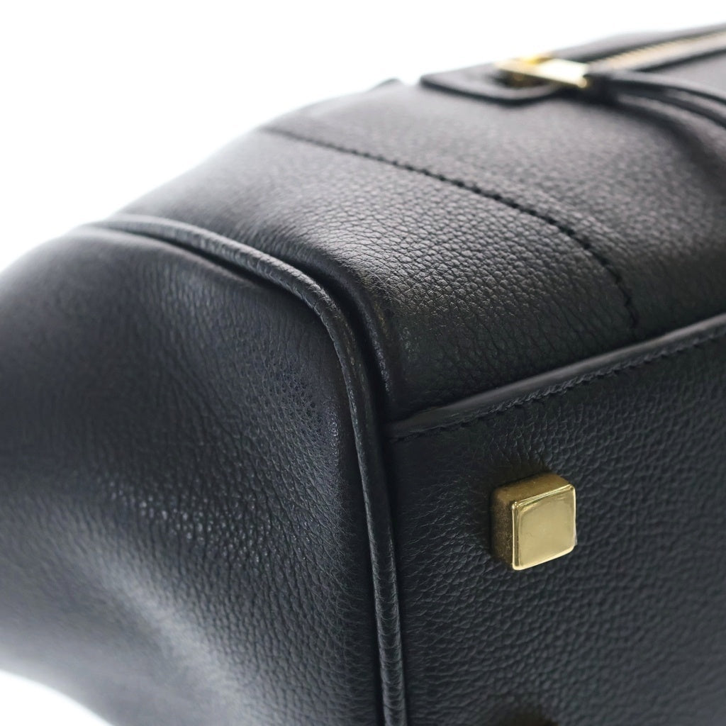 CELINE(セリーヌ) リトル ラゲージ レザー 2WAY ハンド ショルダー バッグ ゴールド金具 ブラック L108J3056.38NO レディース