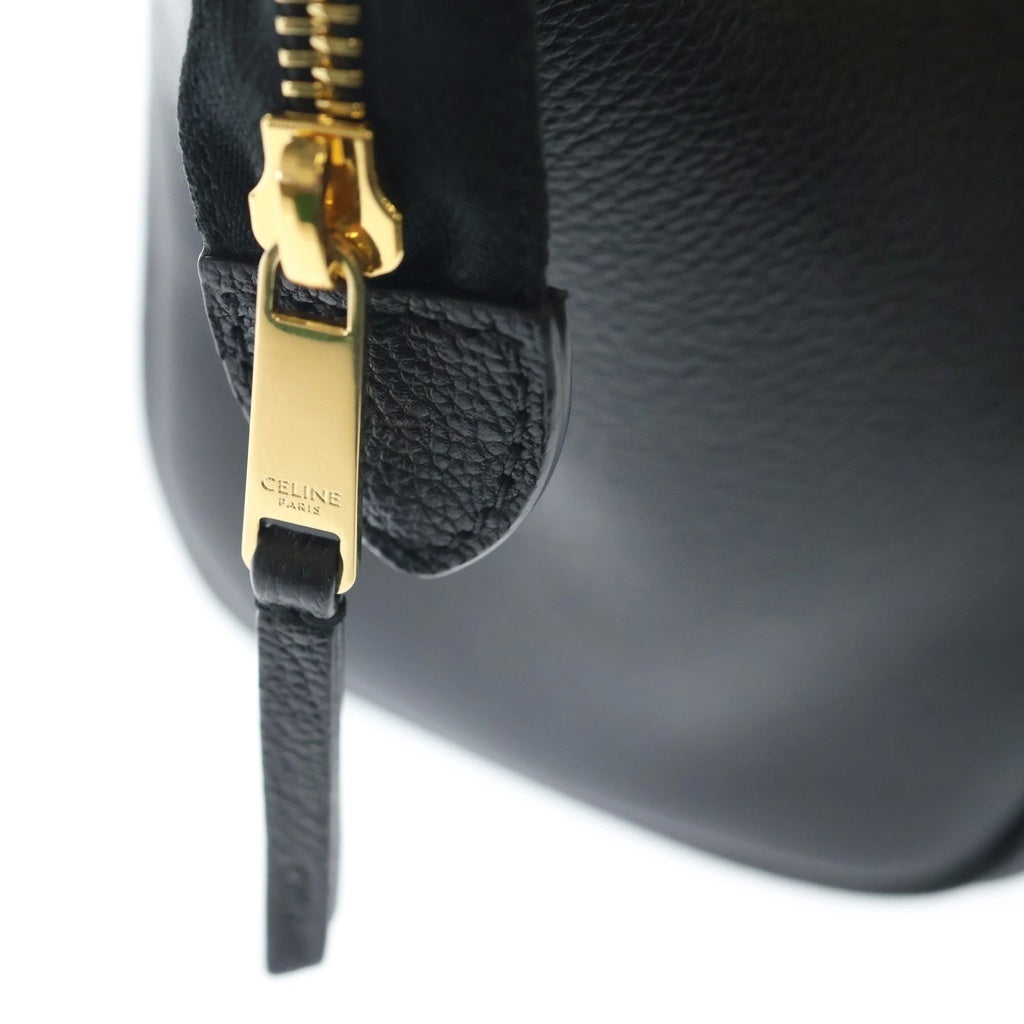 CELINE(セリーヌ) リトル ラゲージ レザー 2WAY ハンド ショルダー バッグ ゴールド金具 ブラック L108J3056.38NO レディース