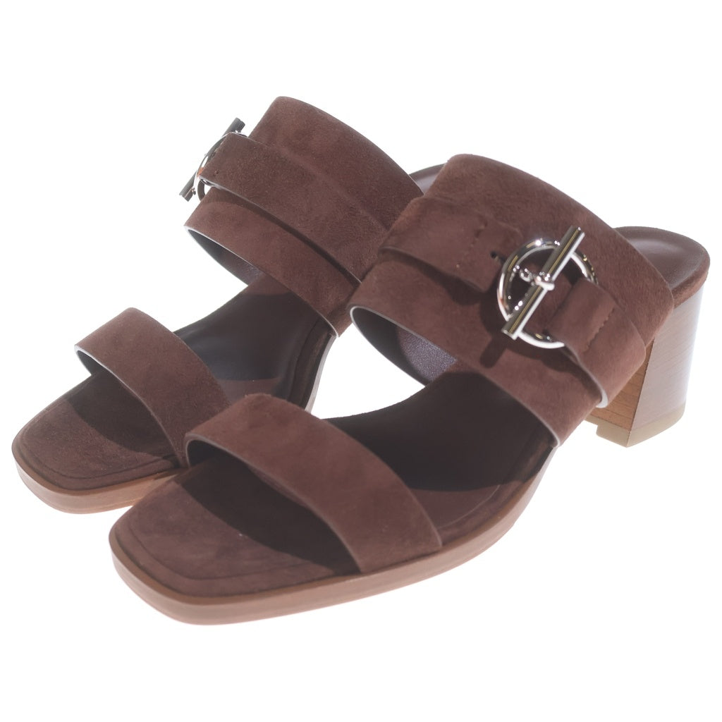HERMES(エルメス) Kute60 厚底サンダル ブラウン #37 1/2