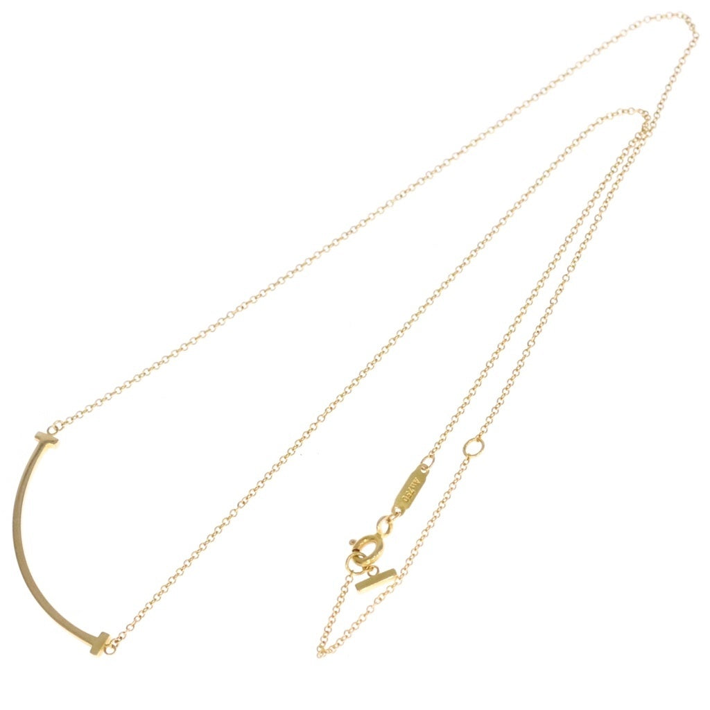 TIFFANY & Co.(ティファニー) Tスマイル スモール ネックレス Au750 K18 YG イエローゴールド ペンダント レディース