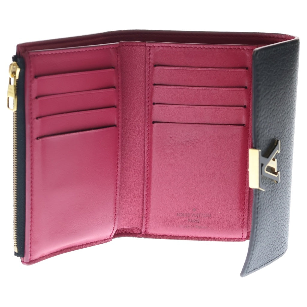 LOUIS VUITTON(ルイヴィトン) ポルトフォイユ カプシーヌ コンパクト レザー ブラック M62157 レディース