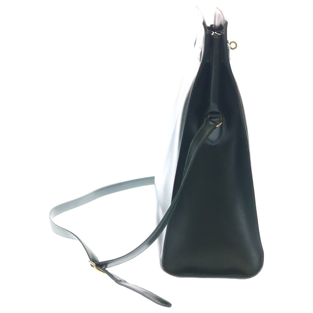 HERMES(エルメス) ケリースポーツGM ボックスカーフ ゴールド金具 ◯G刻印 ショルダーバッグ グリーン系 レディース