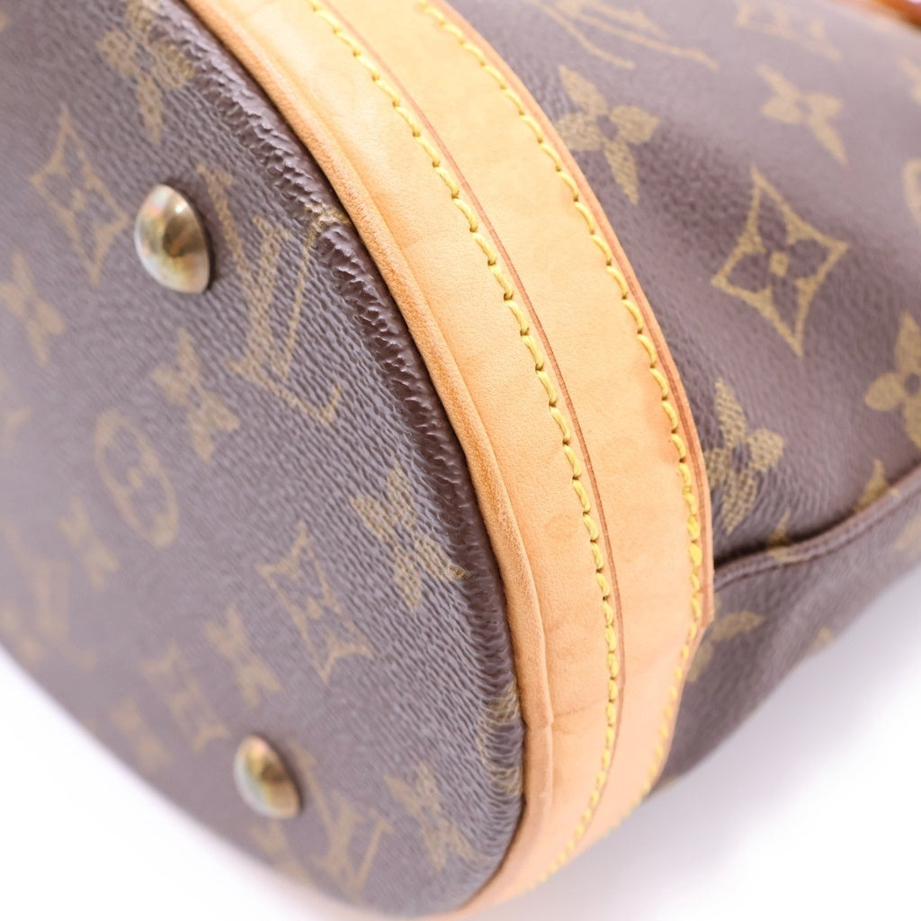LOUIS VUITTON(ルイヴィトン) モノグラム バケットPM ハンドバッグ ブラウン PVCレザー M42238 レディース