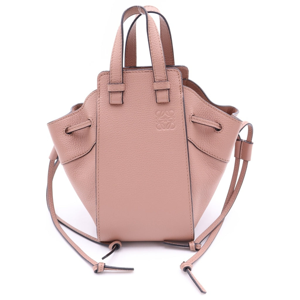 LOEWE(ロエベ) ハンモック ドローストリング ミニ ショルダーバッグ ハンドバッグ ピンク レザー ゴールド金具 レディース