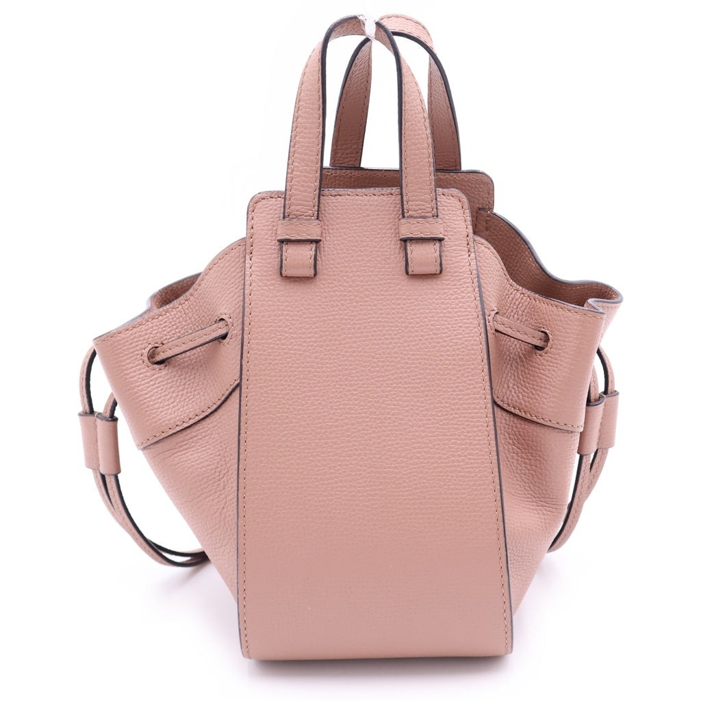 LOEWE(ロエベ) ハンモック ドローストリング ミニ ショルダーバッグ ハンドバッグ ピンク レザー ゴールド金具 レディース