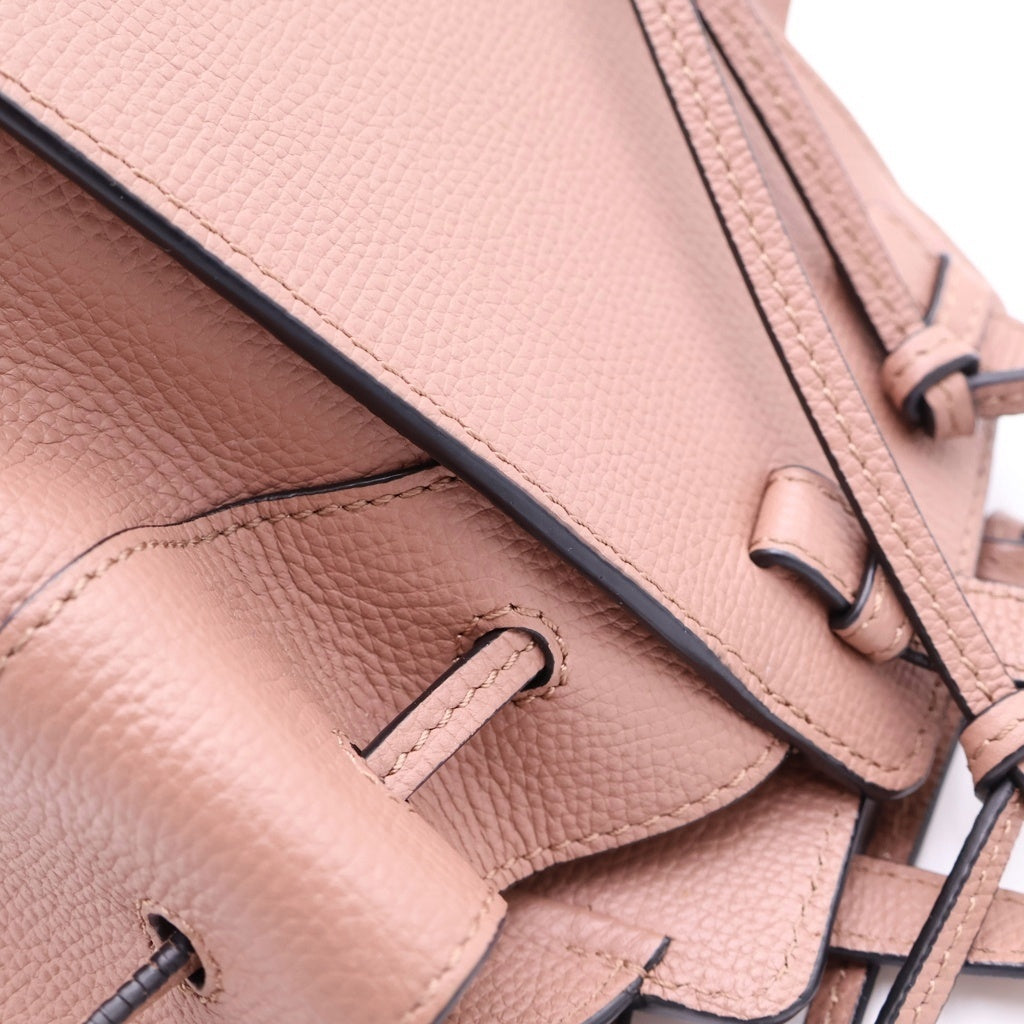 LOEWE(ロエベ) ハンモック ドローストリング ミニ ショルダーバッグ ハンドバッグ ピンク レザー ゴールド金具 レディース