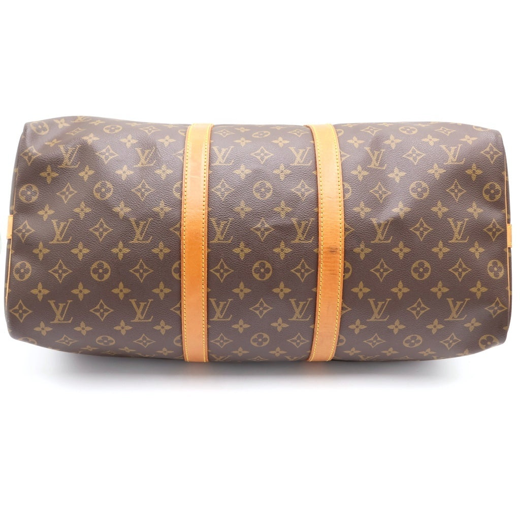 LOUIS VUITTON(ルイヴィトン) モノグラム キーポル50 バンドリエール ボストンバッグ ハンドバッグ トラベルバッグ ブラウン レザー×PVC M41426 ゴールド金具