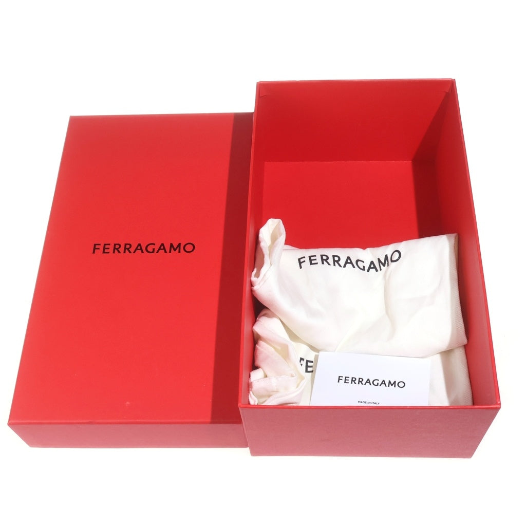 FERRAGAMO(フェラガモ) ヴァラ リボン ヒールパンプス ブラック パテントレザー #6 1/2 レディース