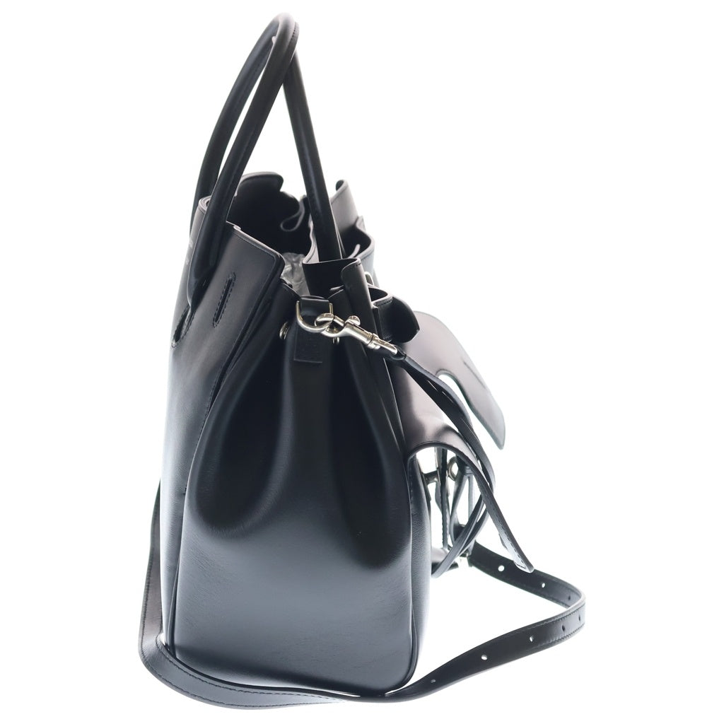 BALENCIAGA(バレンシアガ) BEL AIR CARRY ALL ベルエア キャリー オール レザー 2WAY ハンド ショルダー トートバッグ シルバー金具 ブラック 835689 レディース
