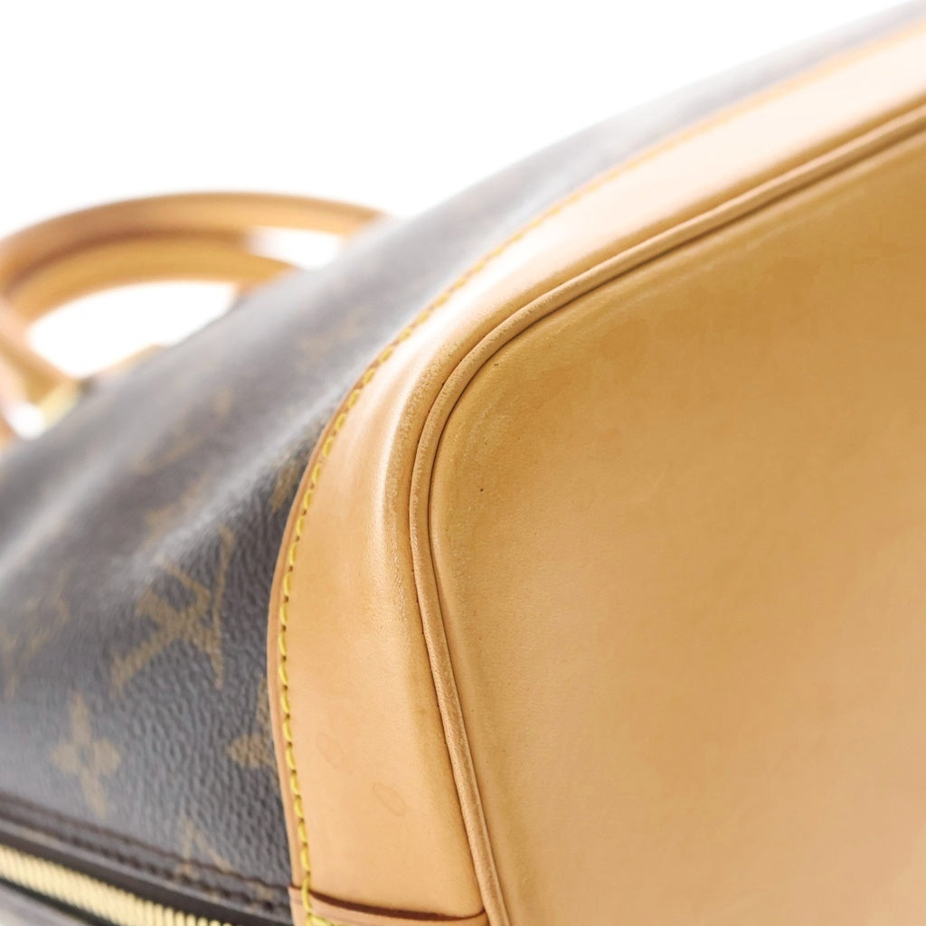 LOUIS VUITTON(ルイヴィトン) モノグラム アルマ ハンドバッグ ブラウン レザー×PVC M51130 ゴールド金具 レディース