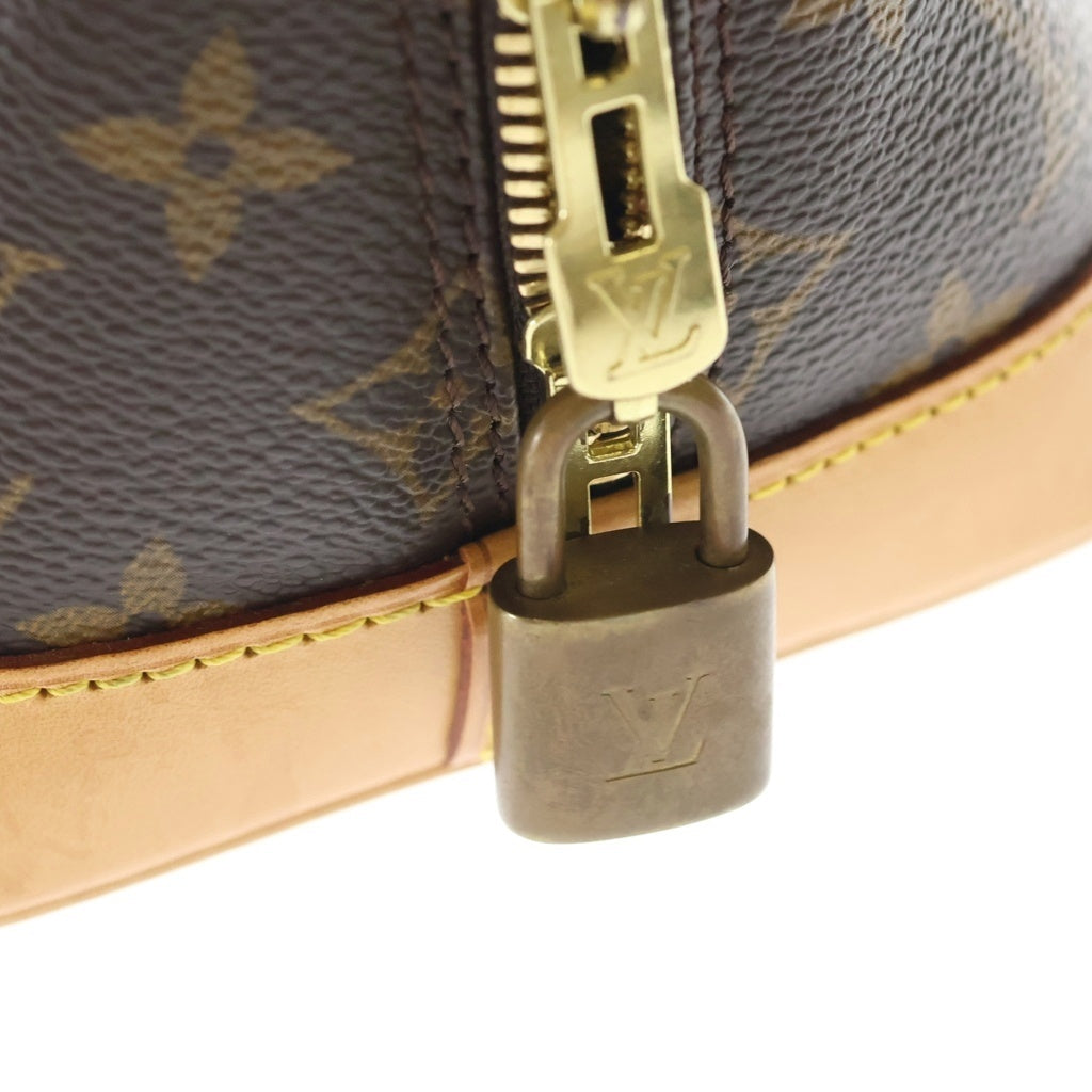 LOUIS VUITTON(ルイヴィトン) モノグラム アルマ ハンドバッグ ブラウン レザー×PVC M51130 ゴールド金具 レディース
