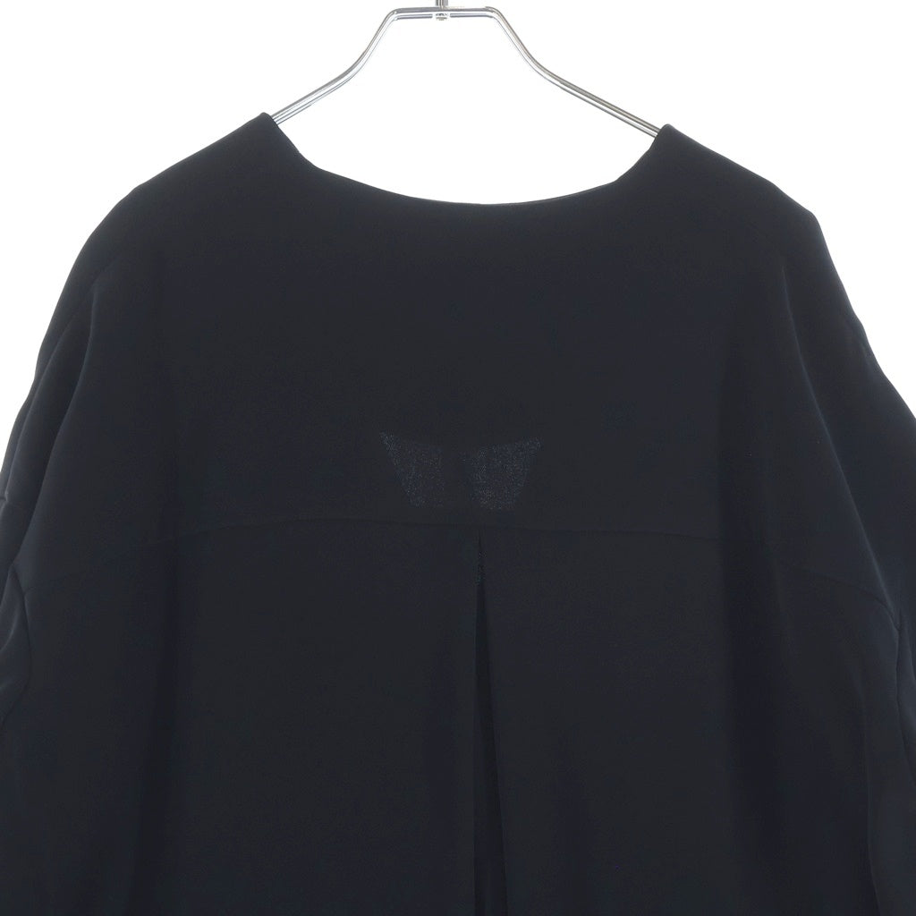 ENFOLD(エンフォルド) 23SS LOOSE JACKET ルーズ ノーカラージャケット ブラック 300GS930-0220 レディース