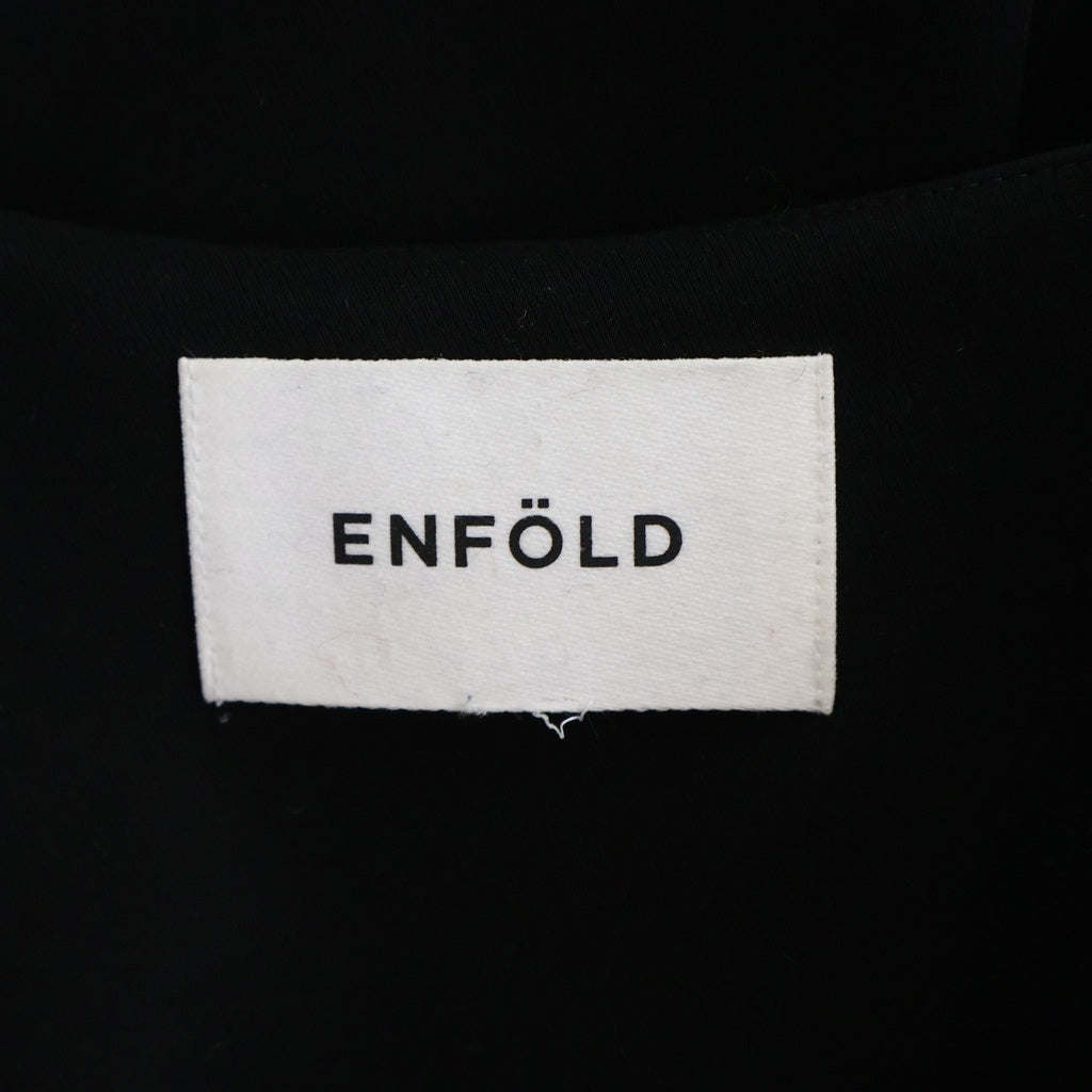 ENFOLD(エンフォルド) 23SS LOOSE JACKET ルーズ ノーカラージャケット ブラック 300GS930-0220 レディース