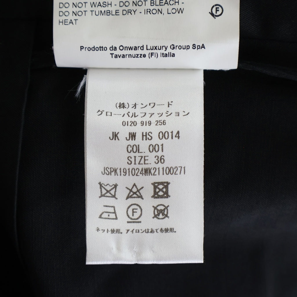 JIL SANDER(ジルサンダー) 1Bノーカラージャケット ウール イタリア製 ブラック JSPK191024 レディース
