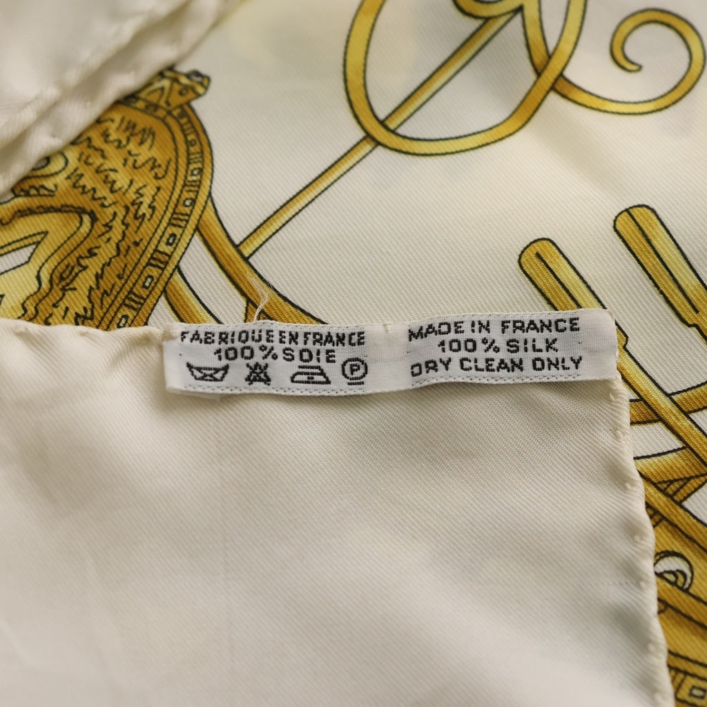 HERMES(エルメス) カレ90 スカーフ VOILES DE LUMIERE 光の帆船 シルク ホワイト マルチカラー レディース