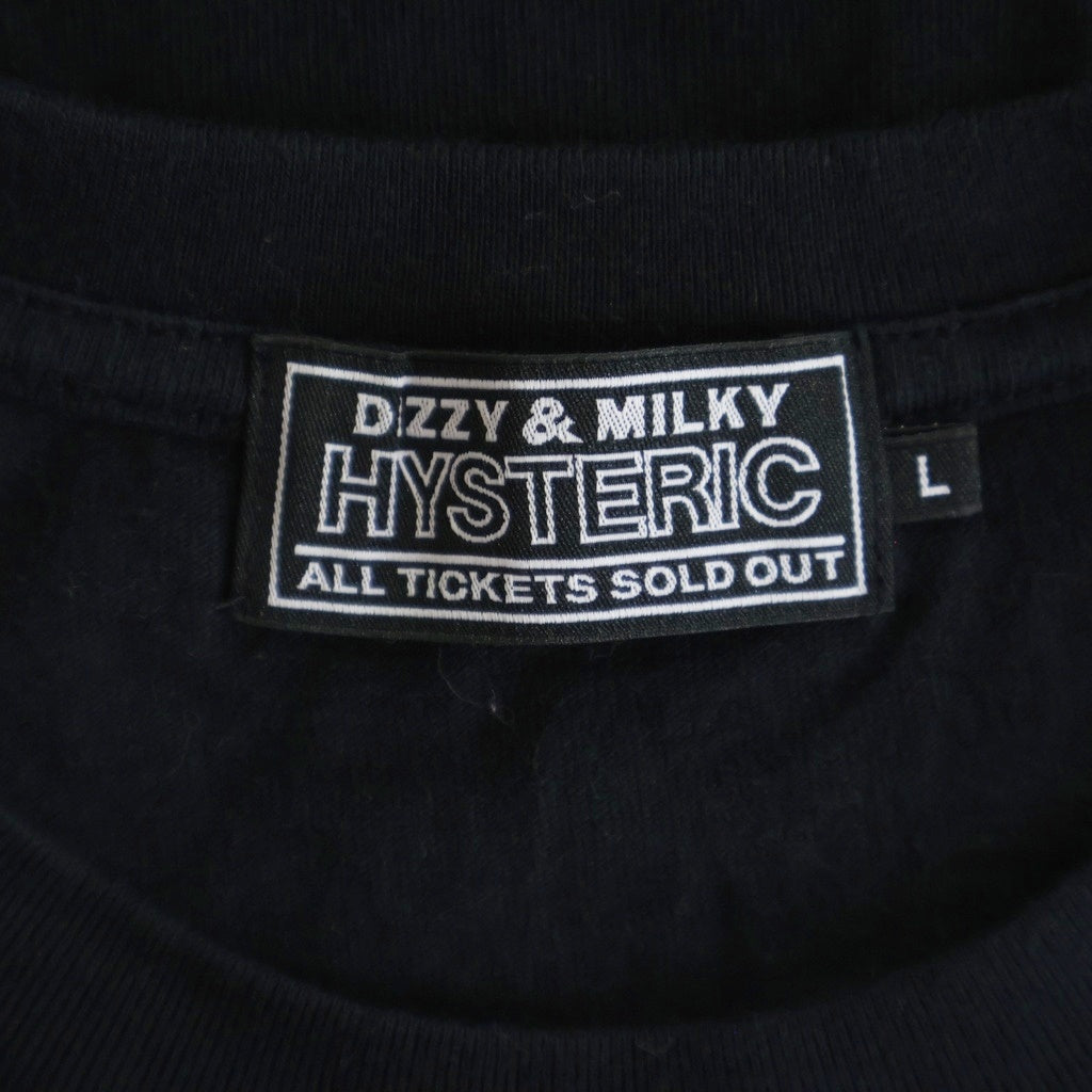 HYSTERIC GLAMOUR(ヒステリックグラマー) ■半袖Tシャツ #L 黒