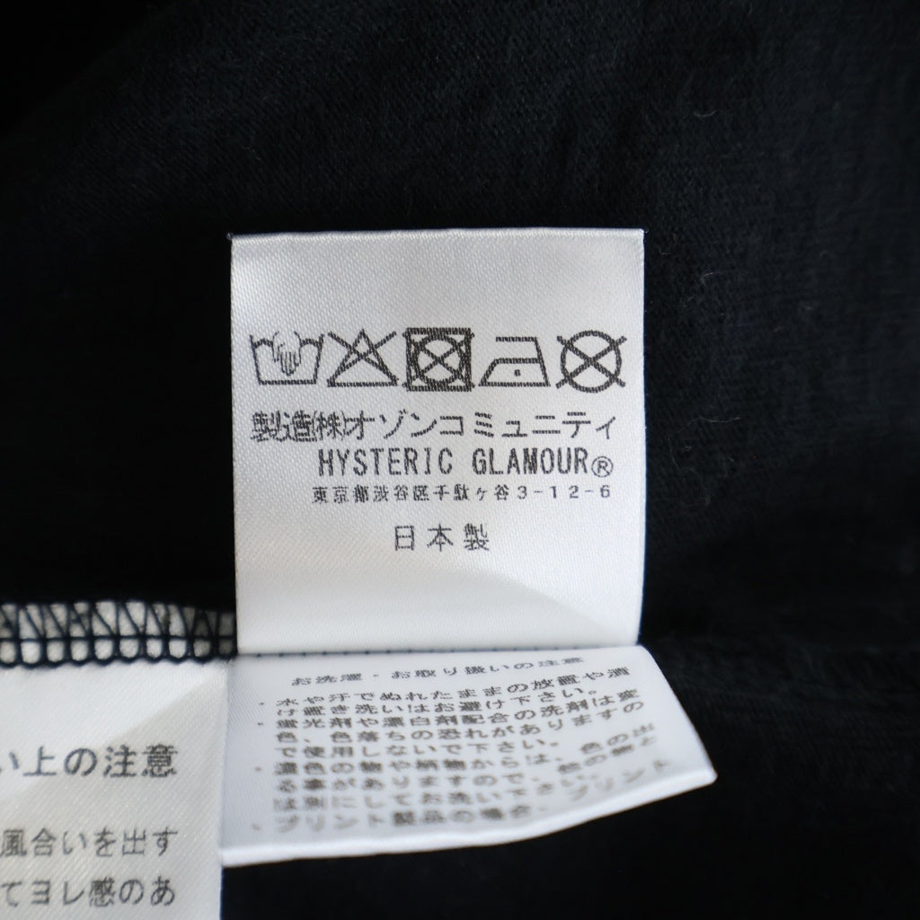 HYSTERIC GLAMOUR(ヒステリックグラマー) ■半袖Tシャツ #L 黒