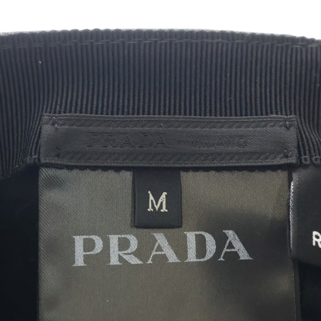 PRADA(プラダ) トライアングルロゴプレート Re-Nylon ベースボールキャップ 帽子 ナイロン カモフラージュ柄 グリーン系 2HC274 レディース