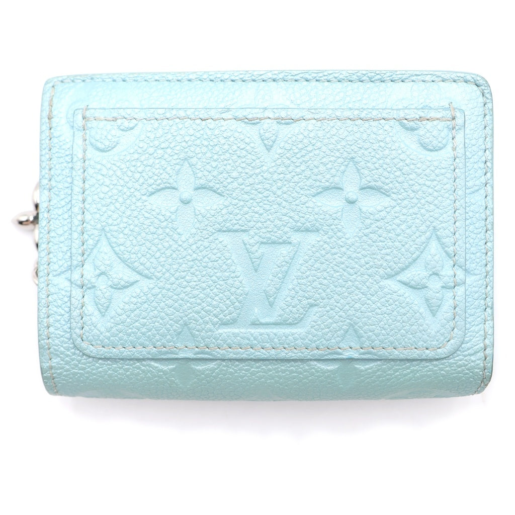 LOUIS VUITTON(ルイヴィトン) モノグラム アンプラント ポルトフォイユ クレア レザー コンパクトウォレット 二つ折り財布 ライトブルー M12188 レディース