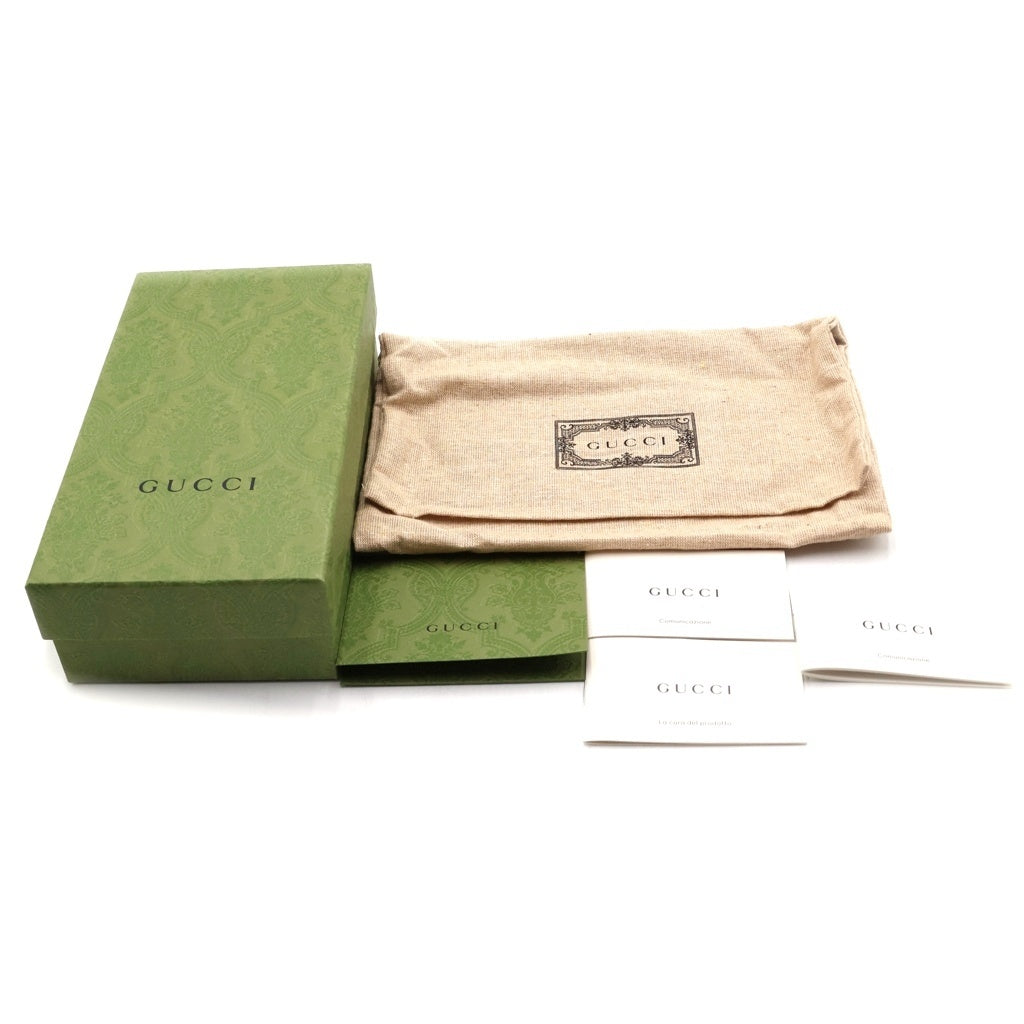 GUCCI(グッチ) オフィディア GGスプリーム コンチネンタルウォレット 二つ折り長財布 ネイビー 523155