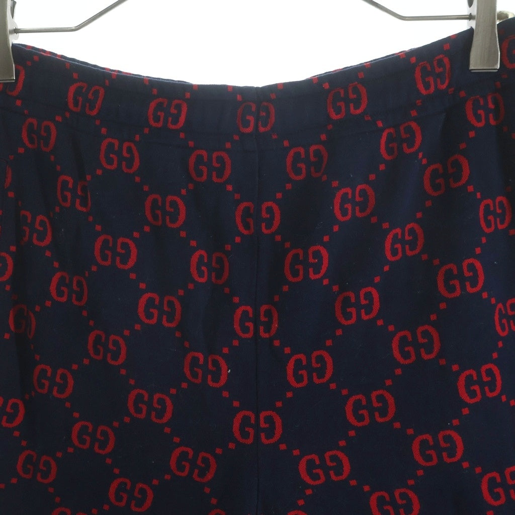 GUCCI(グッチ) GGジャガード ショートパンツ ショーツ ハーフパンツ サイドライン ネイビー/レッド 474632-X9L14