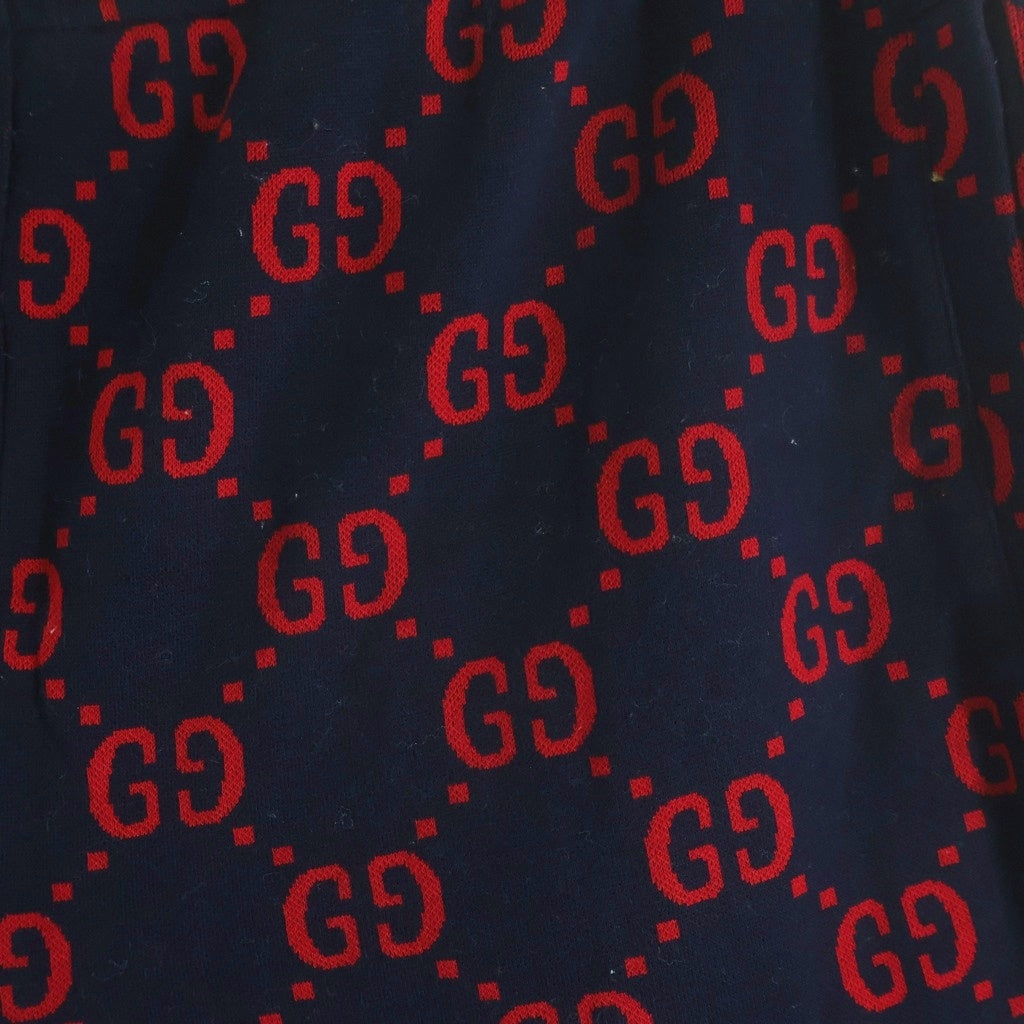 GUCCI(グッチ) GGジャガード ショートパンツ ショーツ ハーフパンツ サイドライン ネイビー/レッド 474632-X9L14