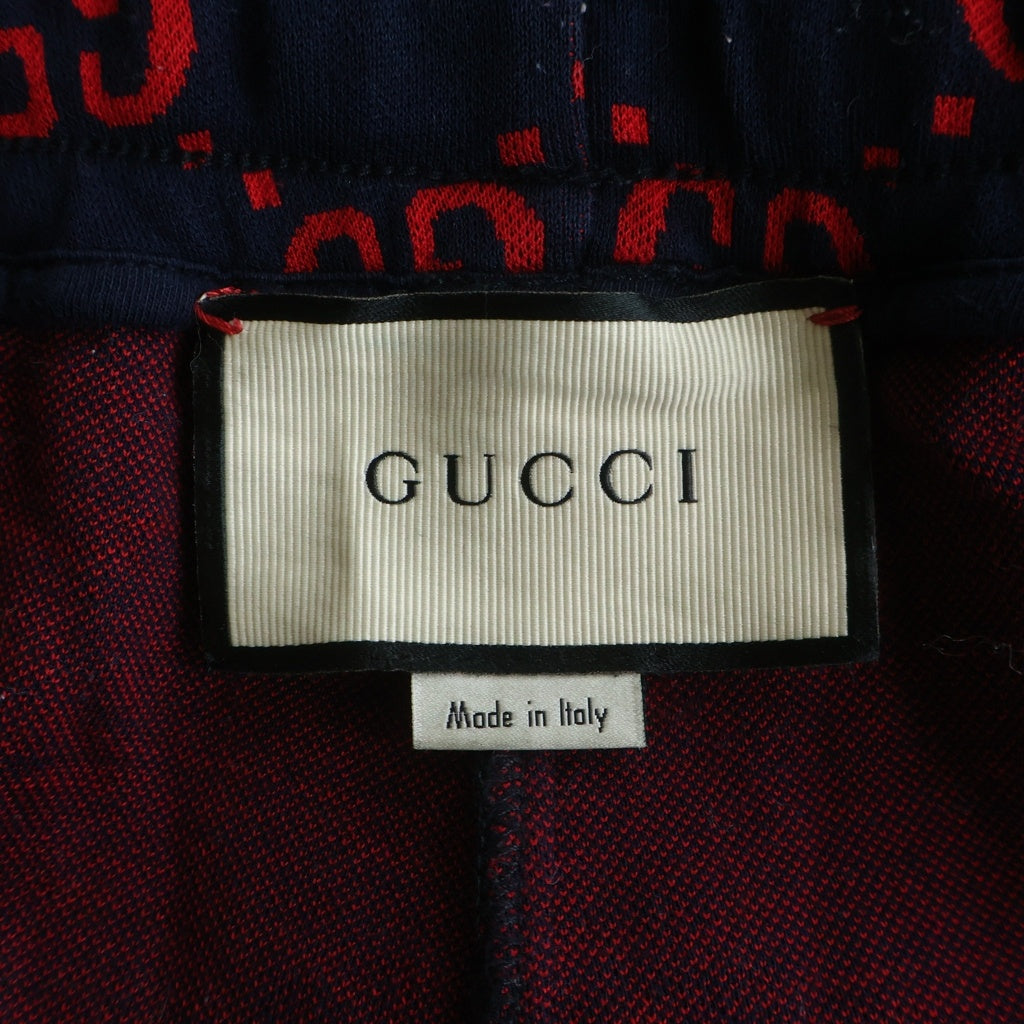 GUCCI(グッチ) GGジャガード ショートパンツ ショーツ ハーフパンツ サイドライン ネイビー/レッド 474632-X9L14