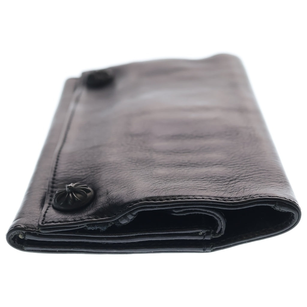 CHROME HEARTS(クロムハーツ) グリーシー長財布 ロングウォレット カードケース ブラック レザー シルバー金具