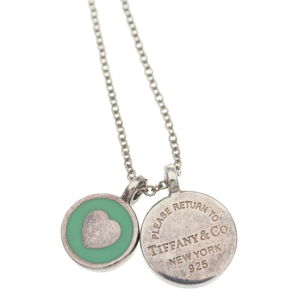 TIFFANY & Co.(ティファニー) リターントゥティファニー ラウンドハートタグペンダント ネックレス チェーン シルバー×ティファニーブルー レディース
