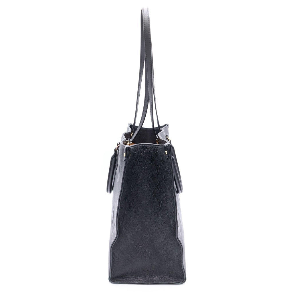 LOUIS VUITTON(ルイヴィトン) モノグラムアンプラント オンザゴーGM レザー ゴールド金具 2WAY ハンドバッグ トートバッグ ショルダーバッグ ICタイプ ブラック M44925 レディース