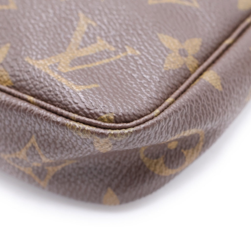 LOUIS VUITTON(ルイヴィトン) モノグラム ポシェットアクセソワール PVC レザー ハンドバッグ ポーチ ブラウン M51980 レディース