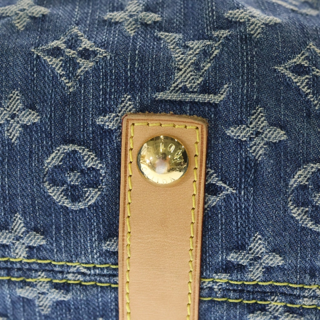 LOUIS VUITTON(ルイヴィトン) モノグラムデニム ネオカヴィMM 2WAYハンドバッグ ショルダーバッグ インディゴブルー×ブラウン レザー×デニム M95349 ゴールド金具 レディース