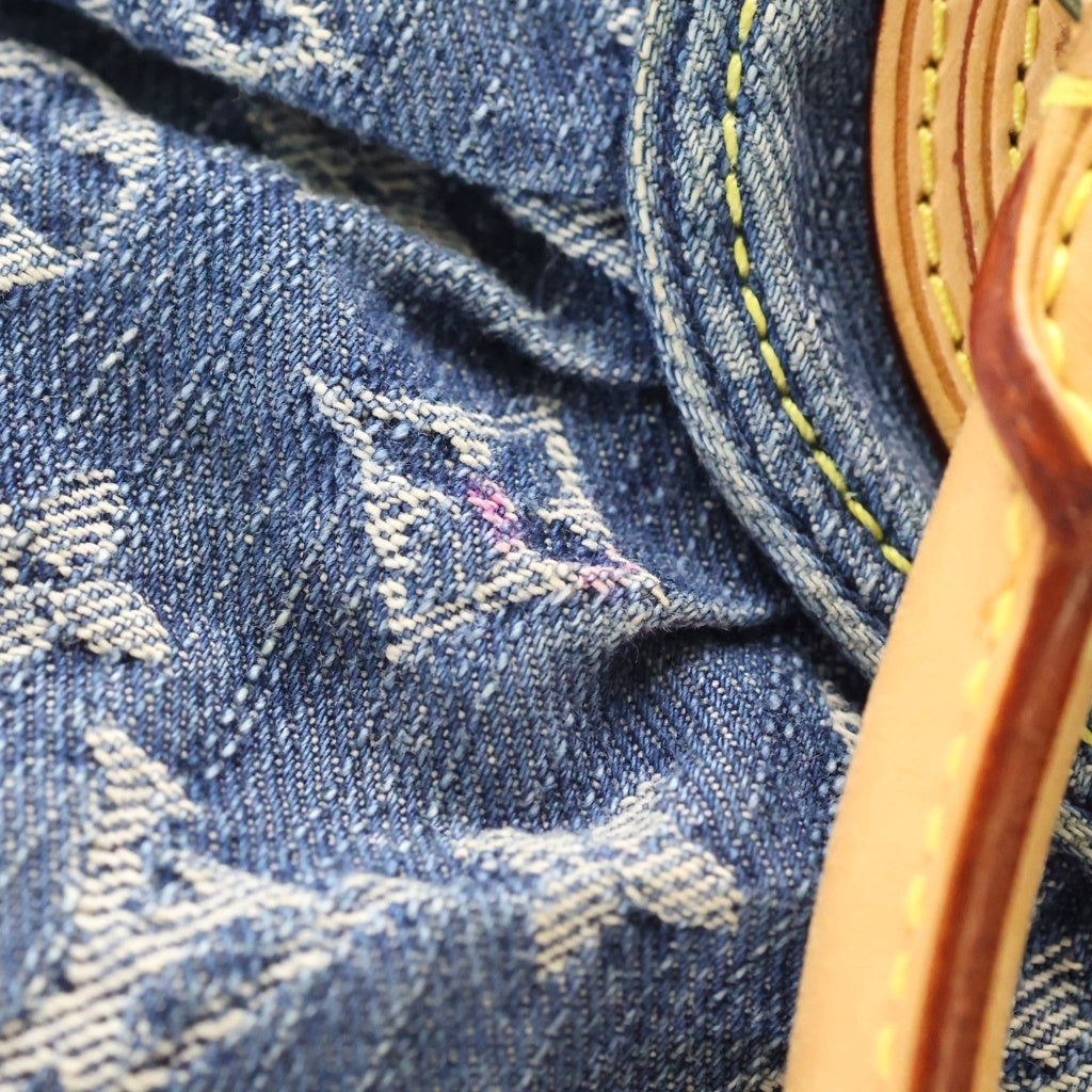 LOUIS VUITTON(ルイヴィトン) モノグラムデニム ネオカヴィMM 2WAYハンドバッグ ショルダーバッグ インディゴブルー×ブラウン レザー×デニム M95349 ゴールド金具 レディース