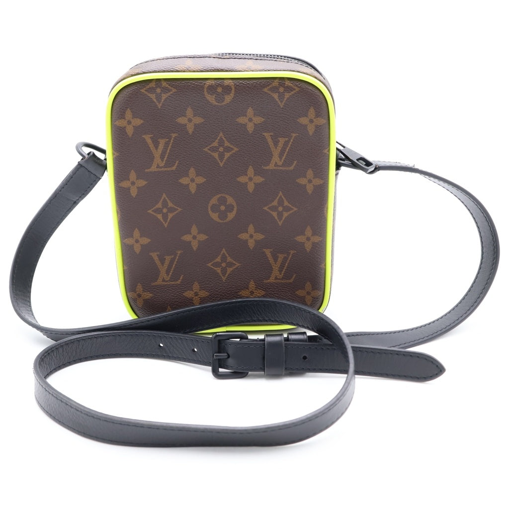 LOUIS VUITTON(ルイヴィトン) モノグラム マカサー クリストファー・ウエアラブルウォレット ショルダーバッグ PVC レザー ブラウン/イエロー M80793 RFID