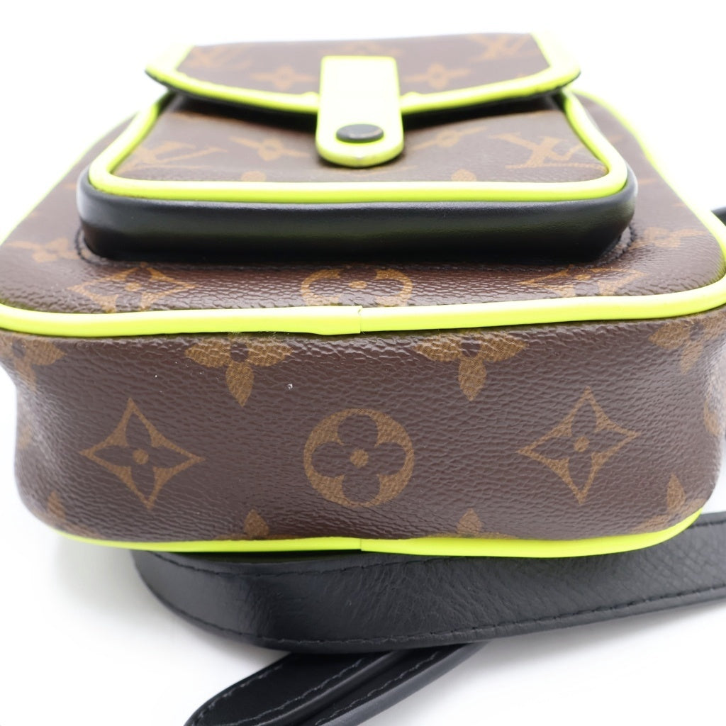 LOUIS VUITTON(ルイヴィトン) モノグラム マカサー クリストファー・ウエアラブルウォレット ショルダーバッグ PVC レザー ブラウン/イエロー M80793 RFID