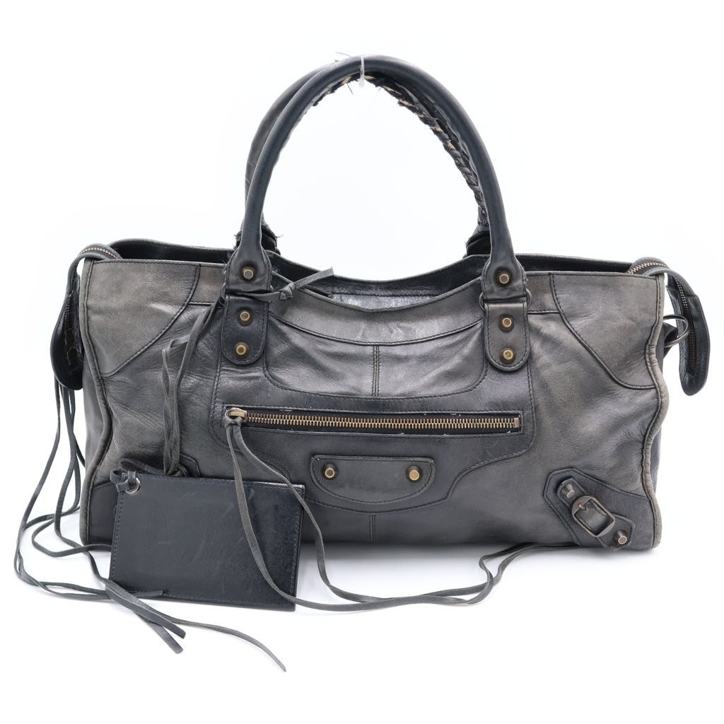 BALENCIAGA(バレンシアガ) エディターズバッグ ザ パートタイム レザー 2WAY ハンドバッグ ショルダーバッグ ブラック 168028 レディース