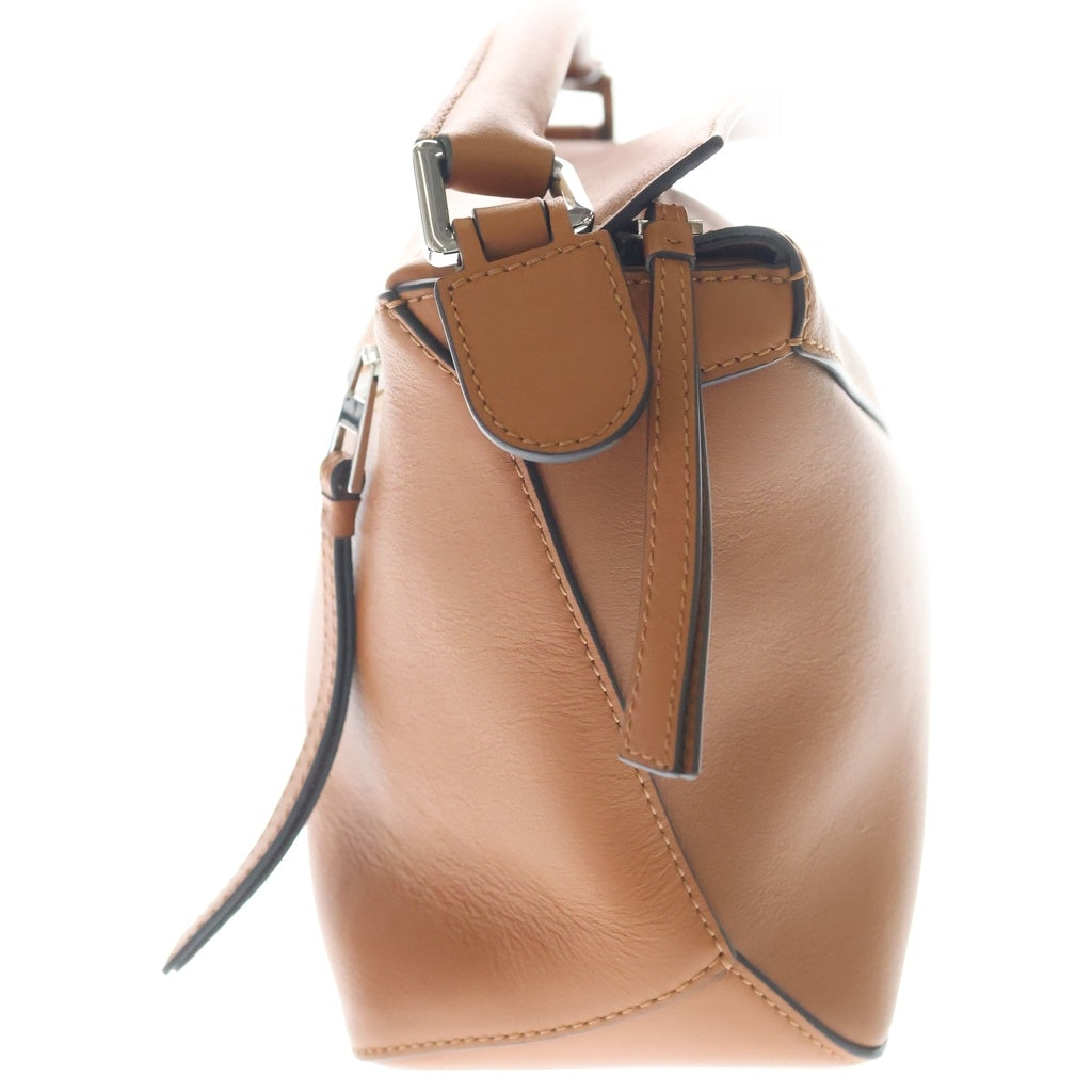 LOEWE(ロエベ) パズルエッジバッグ スモール カーフ レザー 2WAY ハンドバッグ ショルダーバッグ ブラウン レディース