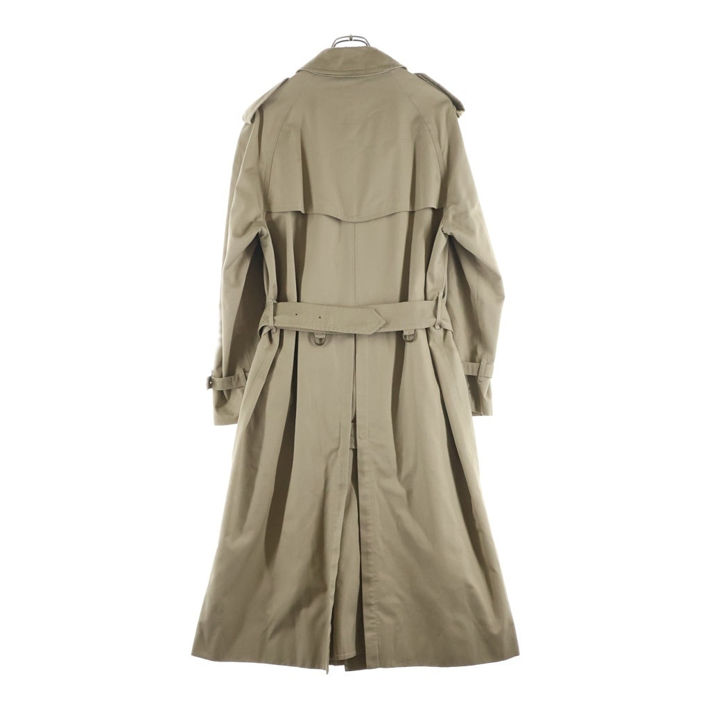 BURBERRY(バーバリー) 80-90s VINTAGE 裏地ノヴァチェック ダブルブレストトレンチコート ロング エポレット ラグランスリーブ コットン ポリエステル ベージュ