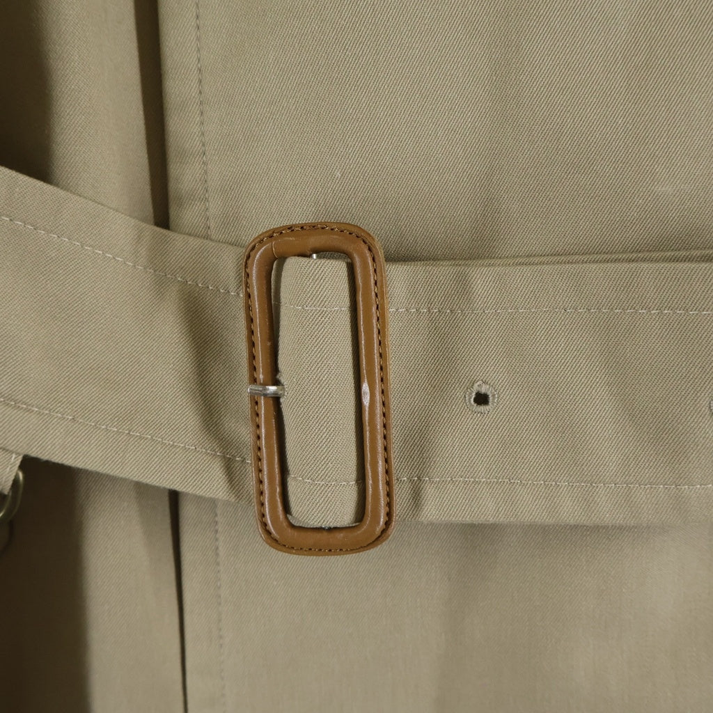 BURBERRY(バーバリー) 80-90s VINTAGE 裏地ノヴァチェック ダブルブレストトレンチコート ロング エポレット ラグランスリーブ コットン ポリエステル ベージュ