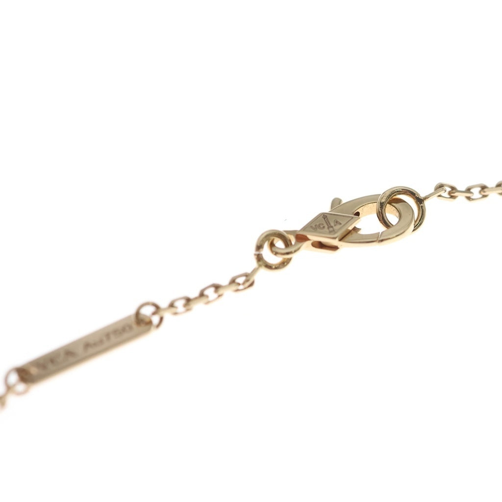 Van Cleef & Arpels(ヴァンクリーフアンドアーペル) ヴィンテージアルハンブラ ネックレス ペンダント オニキス 1Pダイヤ K18PG ピンクゴールド レディース